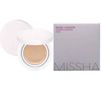 Тональный крем-кушон Missha  Magic Cushion Cover Lasting SPF50+/PA+++ №21 1747 - фото 4619