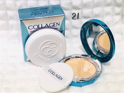 Увлажняющая коллагеновая пудра со сменным блоком Enough Collagen Hydro Moisture Two Way Cake SPF25 PA++ №21 1753 - фото 4629