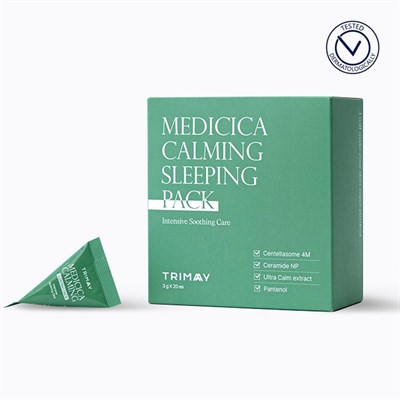 Ночная маска успокаивающая с центеллой и мадекассосидом TRIMAY Medicica Calming Sleeping Pack ,3г 2560 - фото 6039