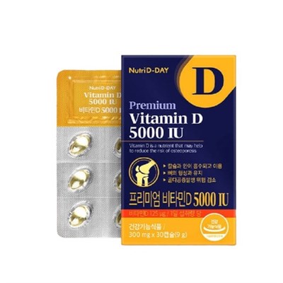 Nutri D-day Premium vitamin D 5000IU Добавки витамин D 300мг*30капс. 2947 - фото 6239