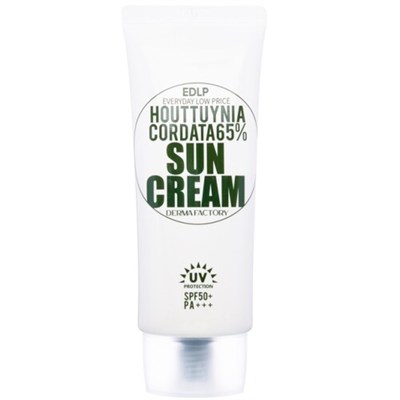 Derma Factory Крем солнцезащитный с экстрактом хауттюйнии - Houttuynia cordata 65% sun cream, 50мл 3040 - фото 6398