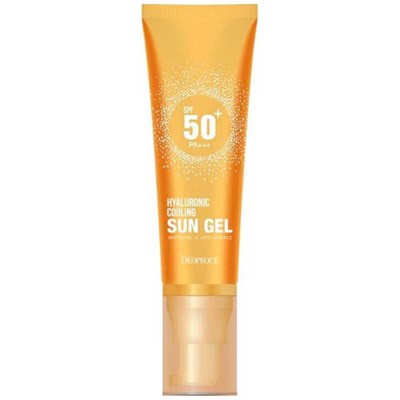 Освежающий солнцезащитный крем Deoproce Hyaluronic Cooling Sun Gel SPF50+ PA+++ 3107 - фото 6542