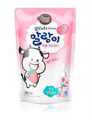 Shower Mate Bubble Hand Wash Strawberry Milk Пенка для мытья рук Клубничное молоко 3125 - фото 6574