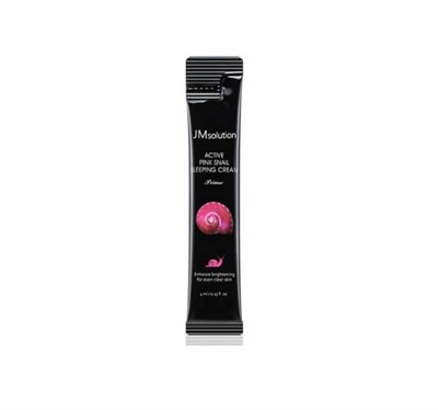 Обновляющая ночная маска с муцином улитки JMsolution Active Pink Snail Sleeping Cream Prime 1 шт 3235 - фото 6821