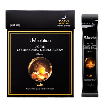 Ночная маска с золотом и икрой JMsolution Active Golden Caviar Sleeping Cream Prime 1шт 3236 - фото 6823