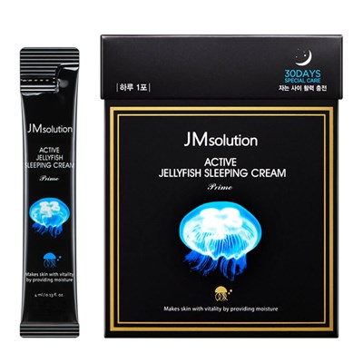 Ночная увлажняющая маска с экстрактом медузы JMsolution Active Jellyfish Sleeping Cream Prime 1шт 3238 - фото 6827