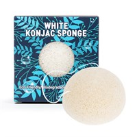 Спонж конняку Trimay White Konjac Sponge белый (в коробочке) 2402