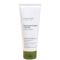 MARY&MAY HOUTTUYNIA CORDATA + TEA TREE CLEANSING FOAM Пенка с хауттюйнией и чайным деревом 150мл 3128